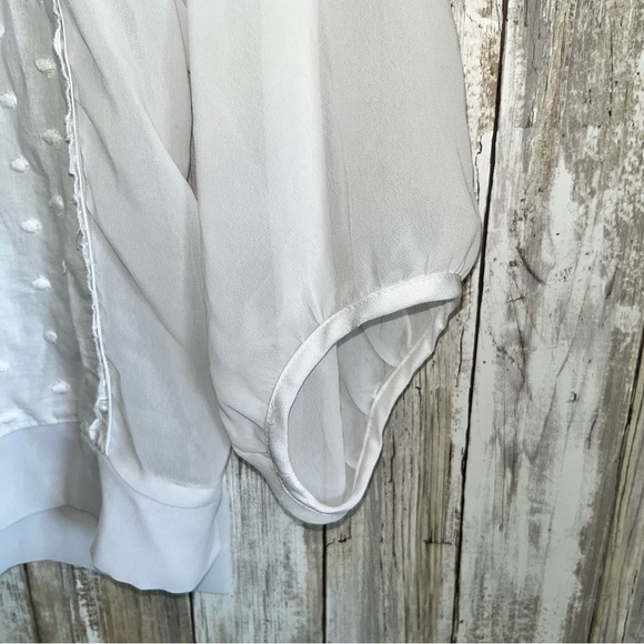 American Eagle White Sheer Ikat Blouse - Picture 2 of 6